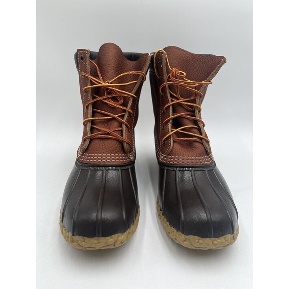 NEW L.L.Bean BEAN BOOT 8" Men's Duck Boot Brown Leather US Size 12 D NIB - Picture 5 of 11